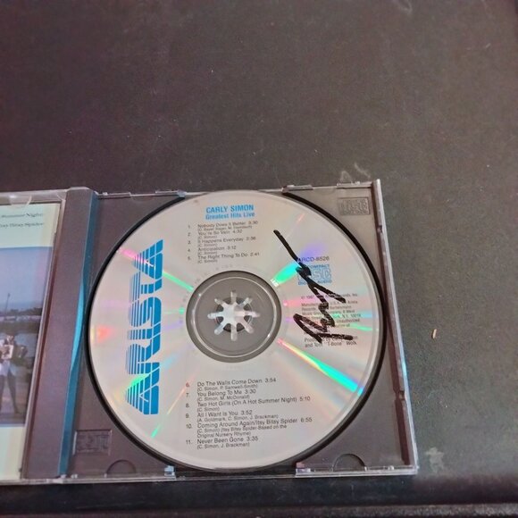 Carly Simon Greatest Hits Live Arista CD - Picture 5 of 5